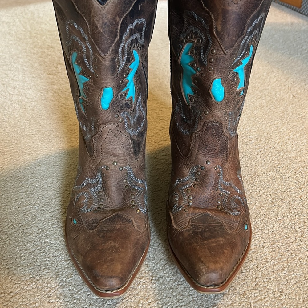 Smoky mountain brown leather cowgirl boots